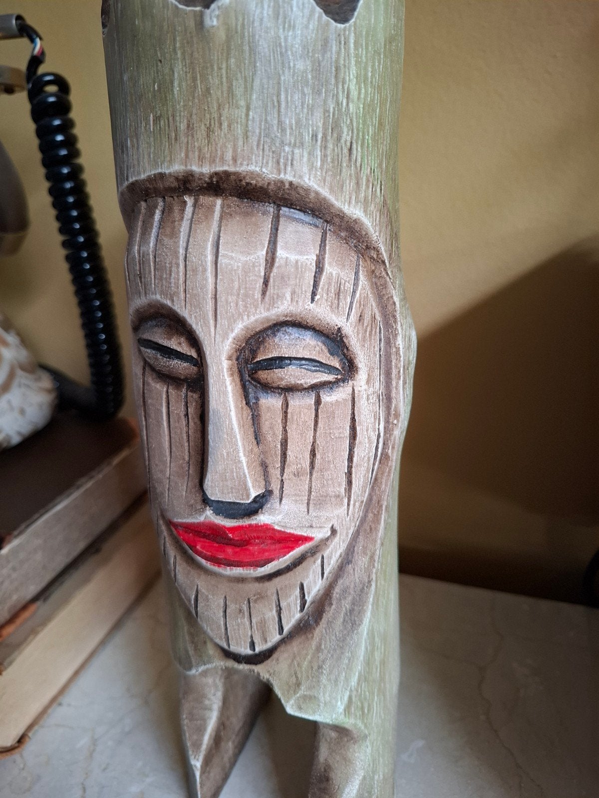 Houtsnijwerk Tiki Beeld totempaal, Ophalen of Verzenden, Afrika, Hout, Totempaal