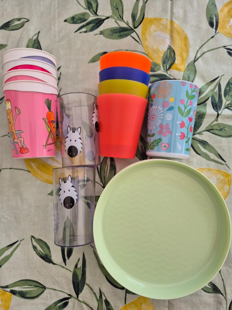 Kinderservies Melamine / Campingservies, Ophalen of Verzenden, Zo goed als nieuw