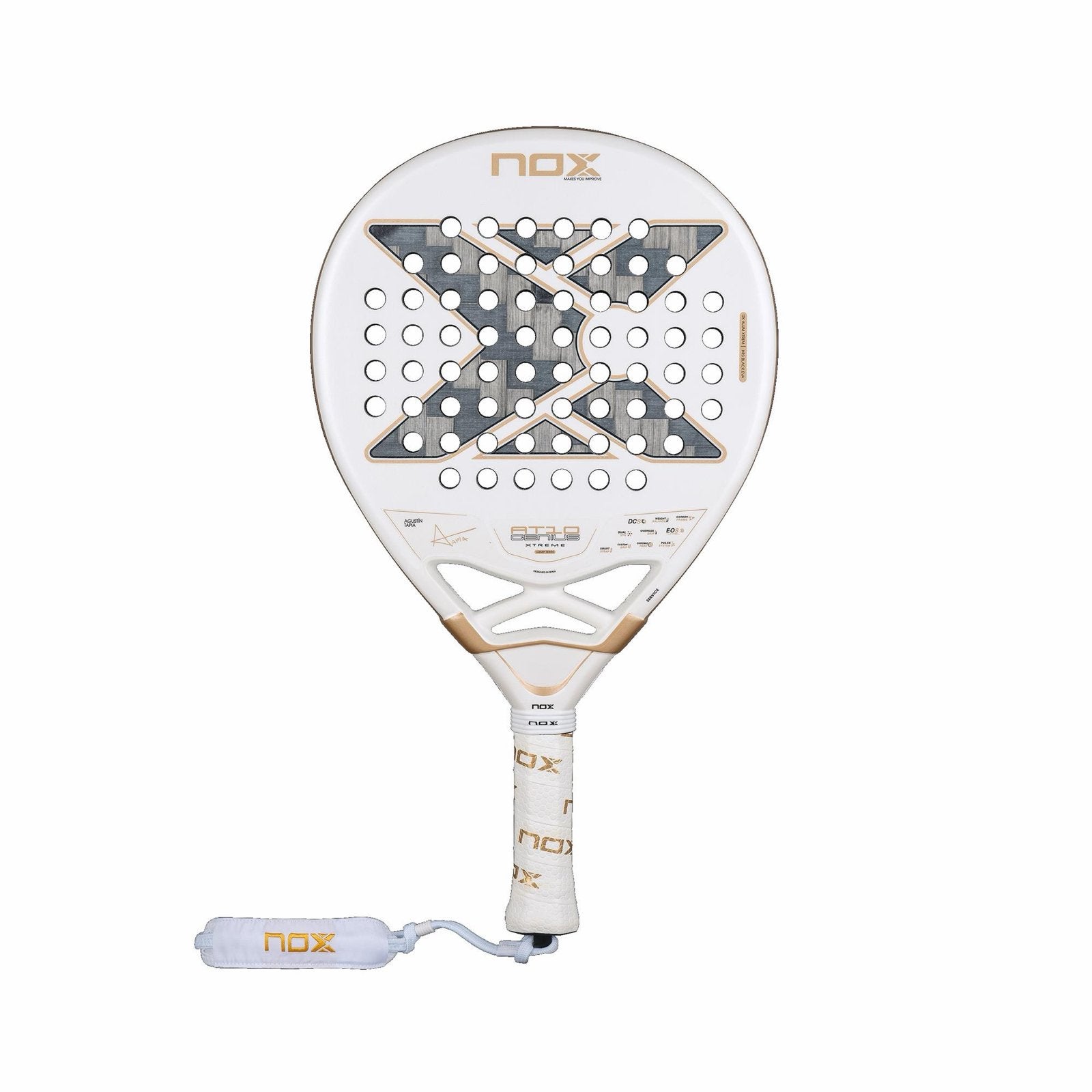 Nox AT10 Luxury Genius Attack 18K Padel Racket, Padel, Zo goed als nieuw, Padel, Padelracket
