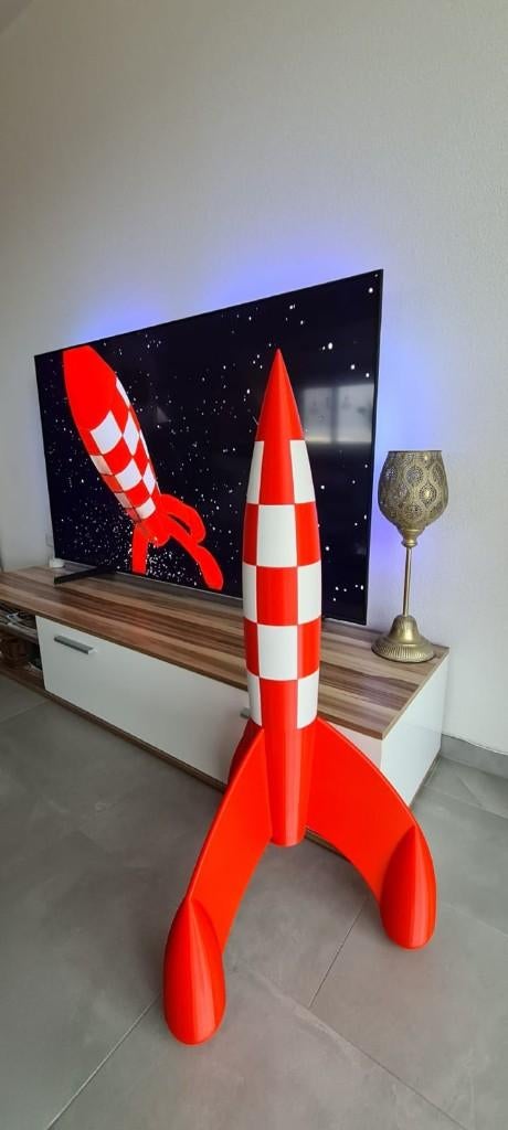 Raket uit het album mannen op de maan 80cm., Verzamelen, Stripfiguren, Ophalen of Verzenden, Kuifje, Nieuw, Beeldje of Figuurtje