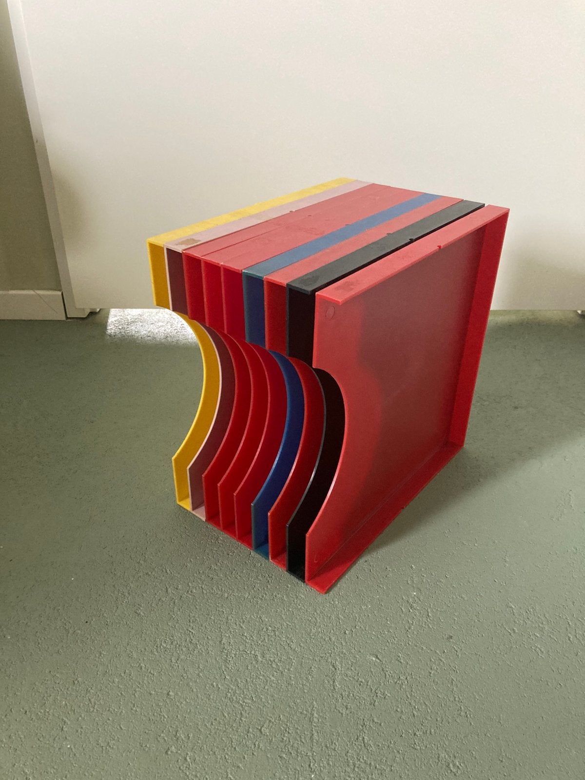 Vintage retro platen vinyl opbergsysteem, Ophalen, Gebruikt, Overige formaten