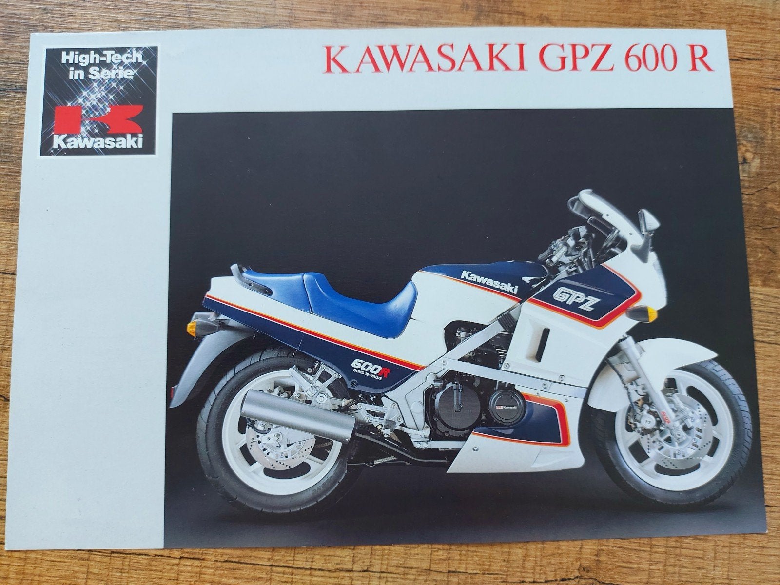 Kawasaki GPZ 600 R motorfiets folder sheet duits, Ophalen of Verzenden, Kawasaki