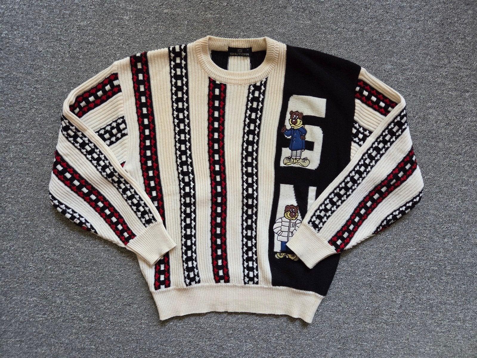 Vintage Shutern Trui - Maat M - Japan, Shutern, Ophalen of Verzenden, Zo goed als nieuw, Meerkleurig