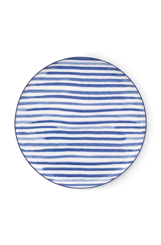 Heinen Delfts Blauw Janny gebaksbord Tulp Strepen 15 cm, Overige merken, Ophalen of Verzenden, Delftsblauw, Bord(en)
