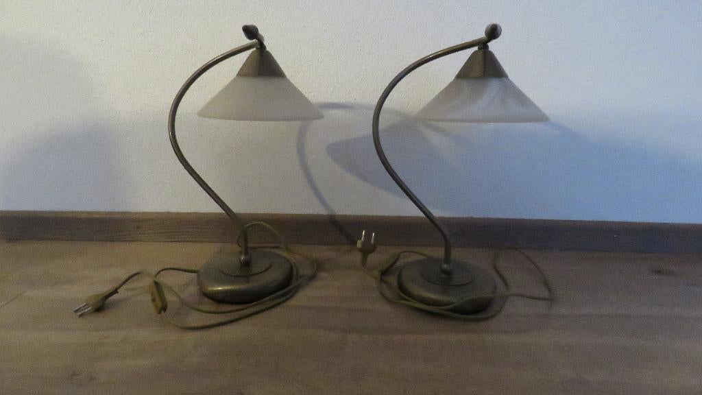 Tafellampen Massive (2 stuks), Ophalen, Gebruikt, Glas