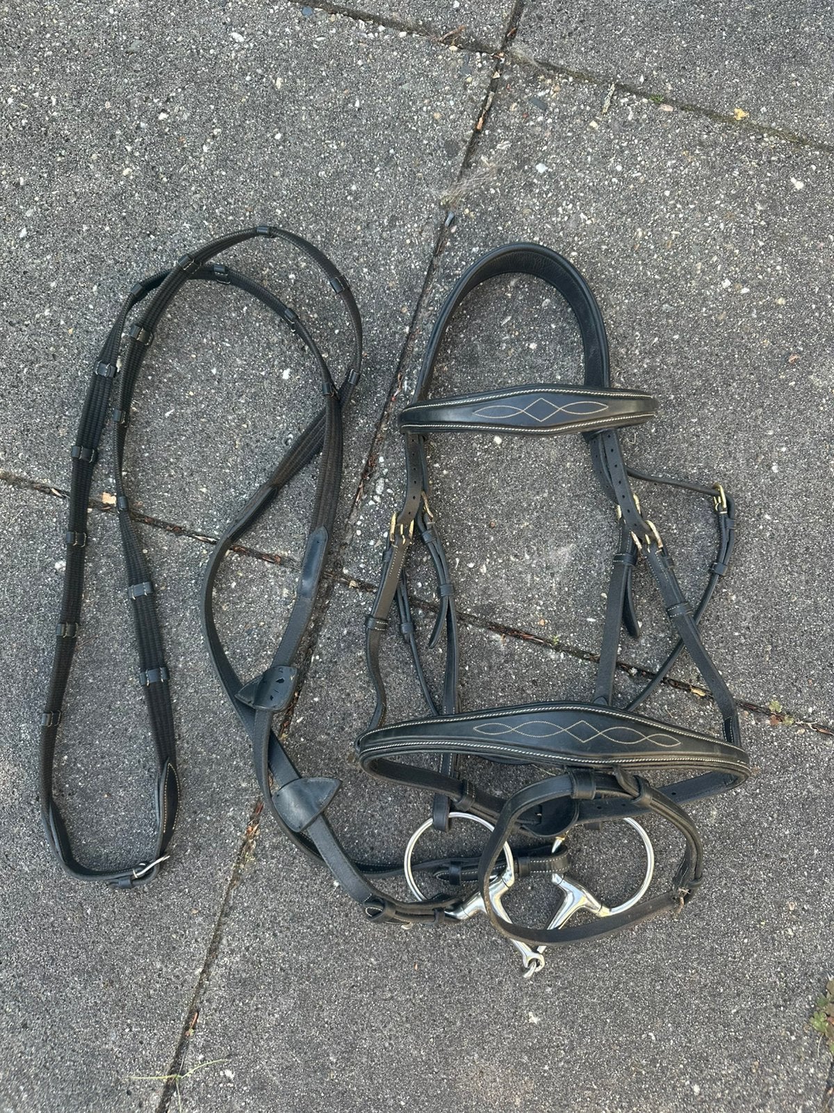 Dyon hoofdstel met teugels en bit, Ophalen of Verzenden, Inclusief teugels, Bit, Full