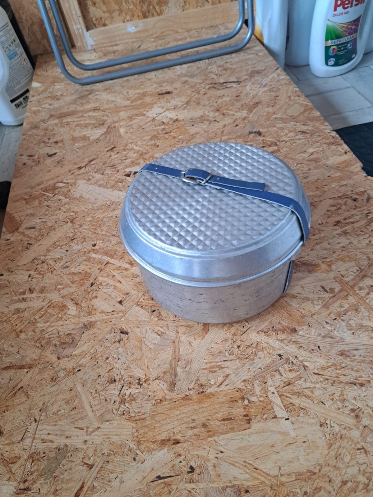 Vintage aluminium camping kookset / pannen set, Caravans en Kamperen, Kampeeraccessoires, Gebruikt, Ophalen of Verzenden