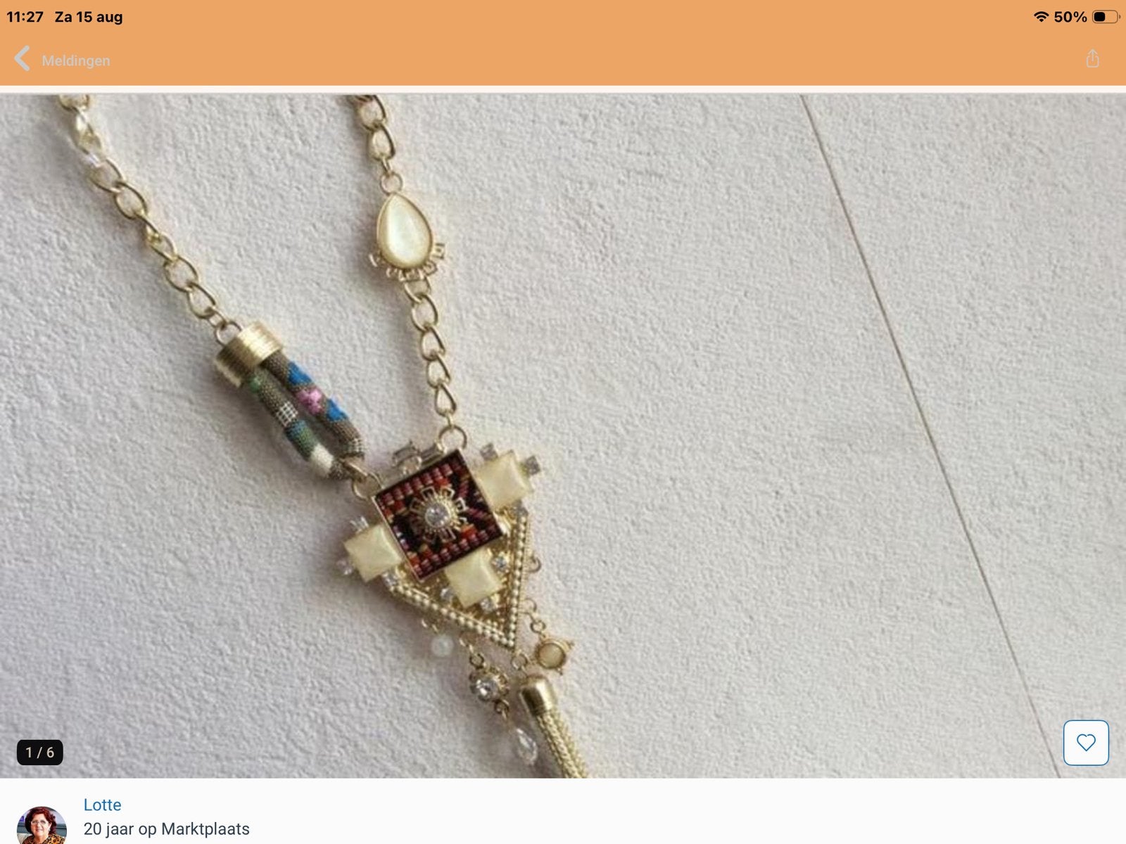 Ketting.     lang!      Koopje., Ophalen of Verzenden, Nieuw, Overige materialen