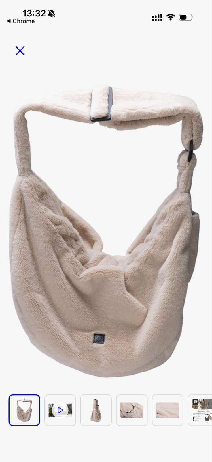 Designed by Lotte Laki: draagtas voor je hond, beige, Dieren en Toebehoren, Designed by Lotte, Ophalen, Zo goed als nieuw, Draagtas/-zak