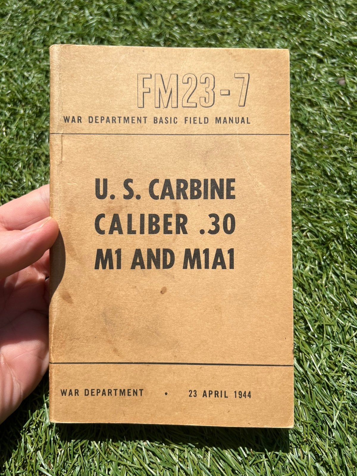WO2 Amerikaans M1 Carbine voorschrift m1 karabijn 1944, Amerika, Verzenden, Boek of Tijdschrift