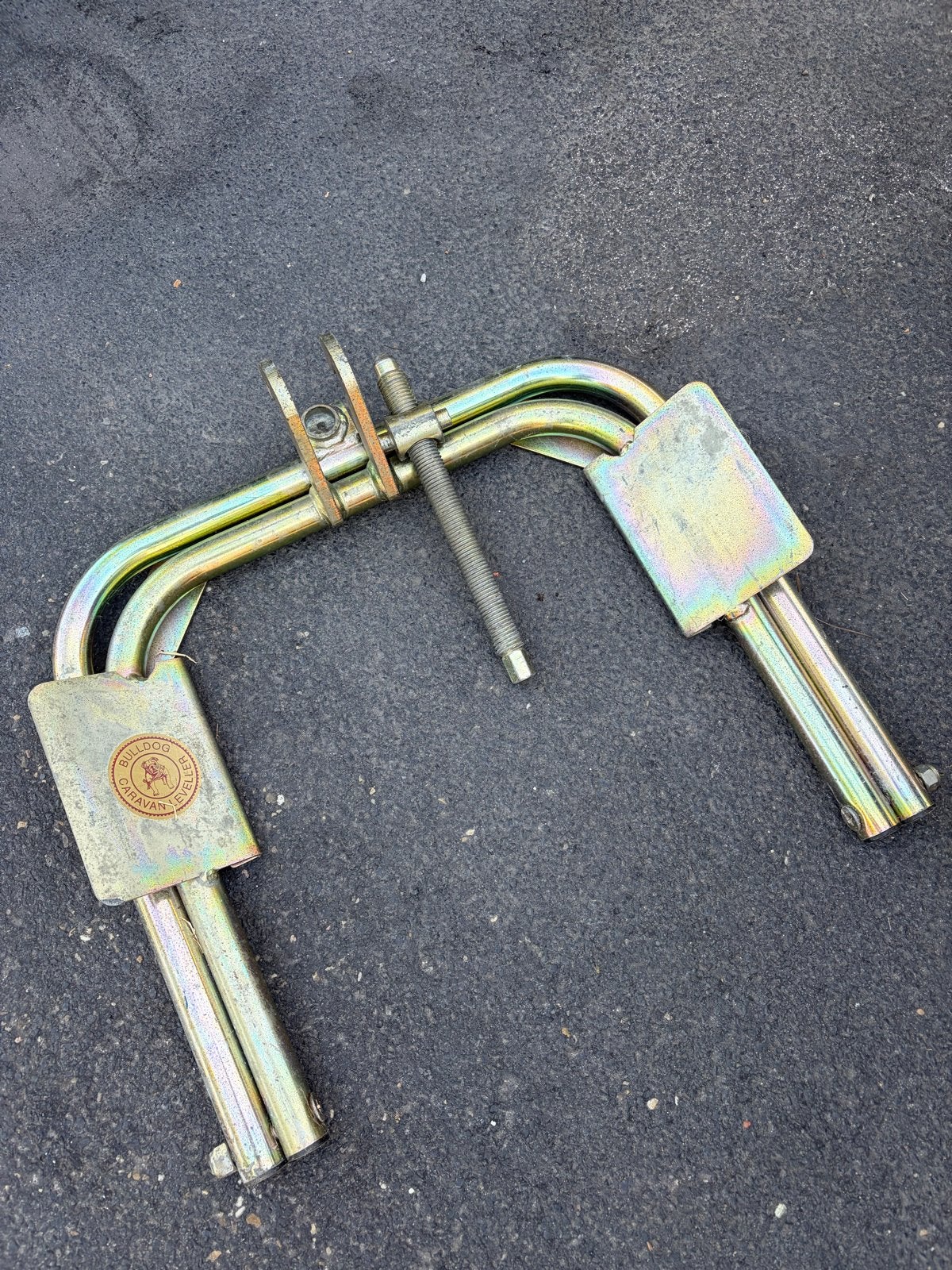 Bulldog caravan leveler - Waterpas voor caravan, Caravans en Kamperen, Ophalen, Gebruikt