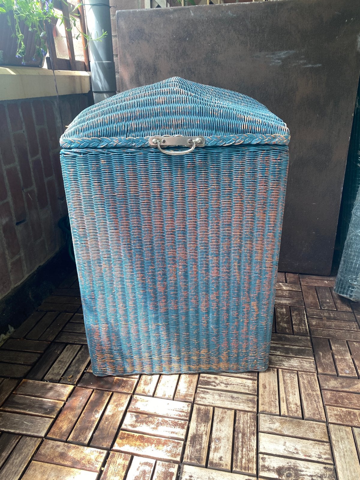 Vintage Lloyd Loom wasmand, Ophalen, Gebruikt, Overige materialen