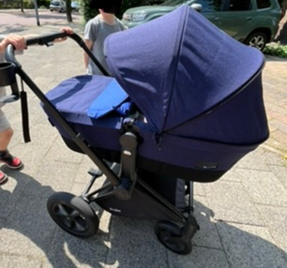 Cybex Priam kinderwagen & reiswieg blauw, Ophalen, Gebruikt, Combiwagen, Overige merken