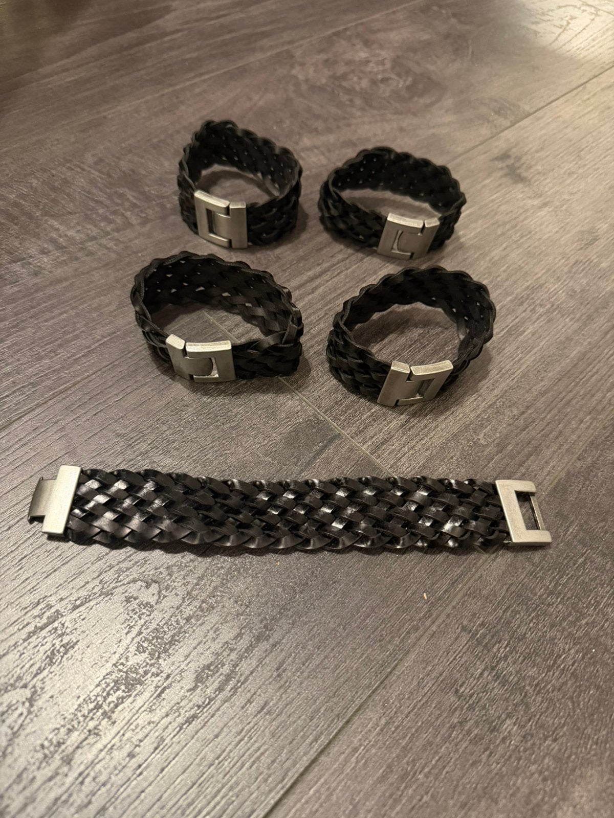 Partij 5 stuks armbanden kunstleer A32/3, Ophalen of Verzenden, Nieuw
