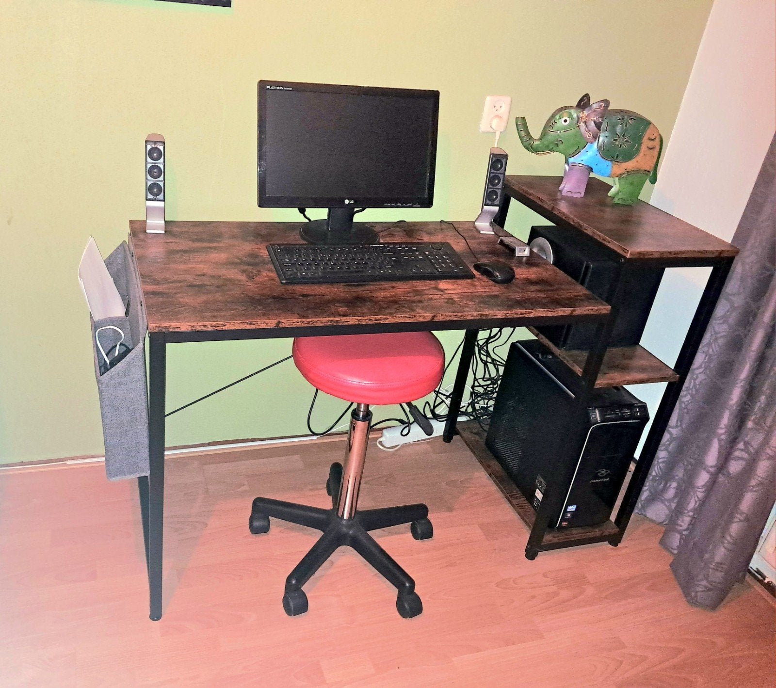 industriële computer bureau tafel werktafel, Huis en Inrichting, Ophalen, Gebruikt