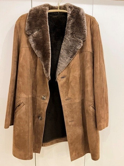 Heren suede lammy jas, Maat 52/54 (L), Ophalen of Verzenden, Zo goed als nieuw, Onbekend
