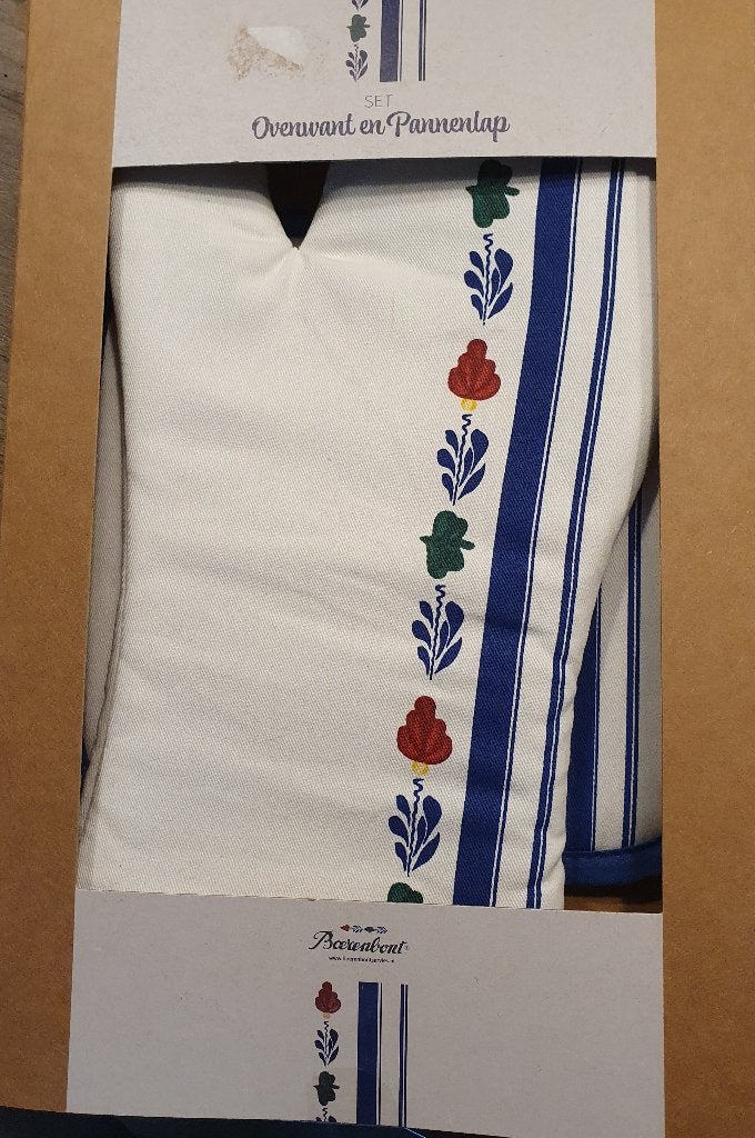 Boerenbont ovenwant, pannenlap en schort, Ophalen of Verzenden, Nieuw, Overige kleuren, Overige typen