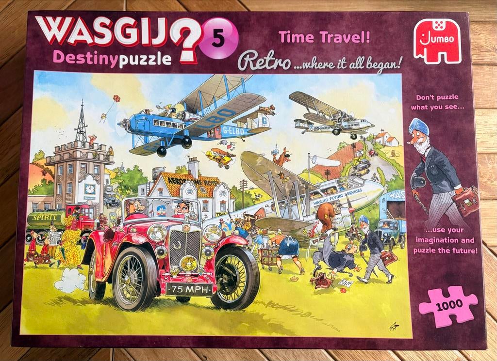 Wasgij Destiny 5 Time Travel! Legpuzzel 1000 stukjes, Ophalen of Verzenden, 500 t/m 1500 stukjes, Zo goed als nieuw, Legpuzzel