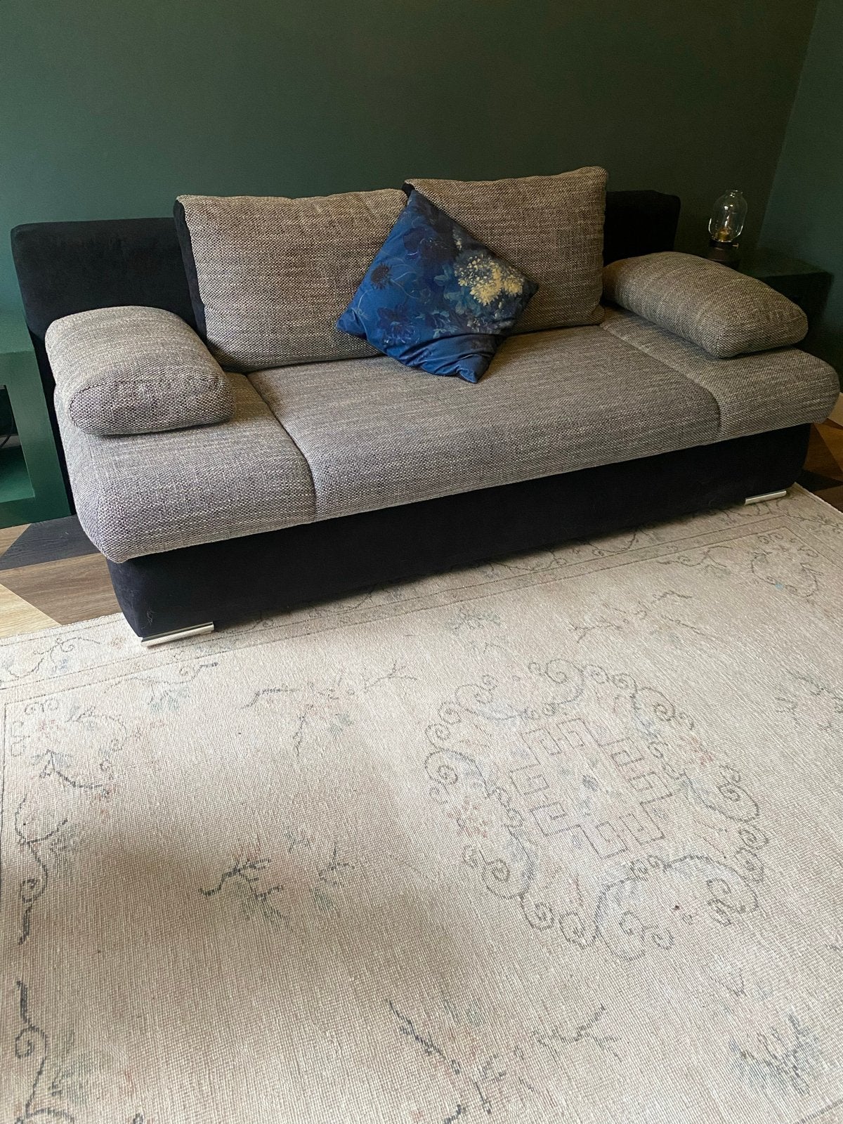 Zo goed als nieuwe slaapbank - 205x95cm (uitgeklapt 205x145c, Huis en Inrichting, Slaapkamer | Slaapbanken, Ophalen, Zwart, Tweepersoons