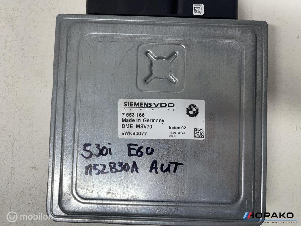 ECU / Motorcomputer BMW 5 serie e6x 7553166 | MSV70, Gebruikt, Einsteinlaan 5, rijswijk, Bmw, Ophalen of Verzenden