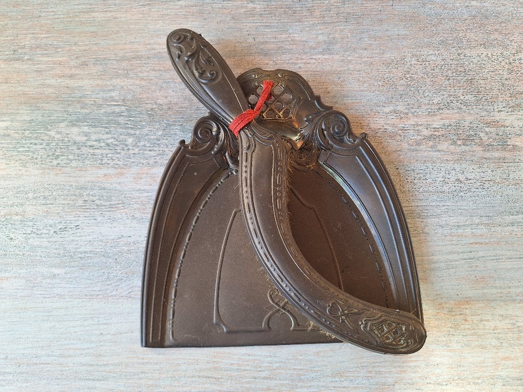 Antiek Tafel Vegertje met Blik Koper, Ophalen