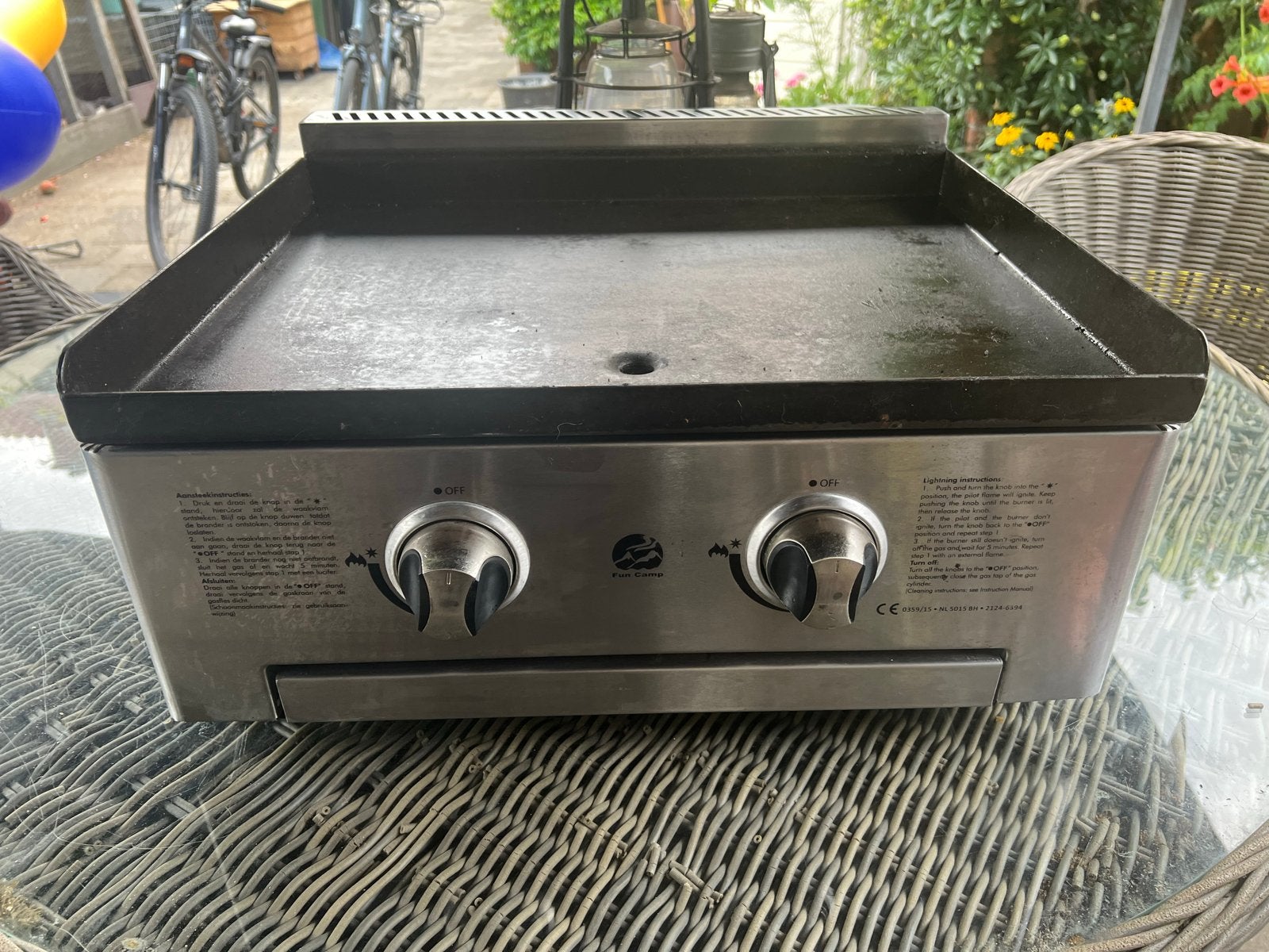 Fun Camp Gas Bakplaat BQ-6394A - Ideaal voor Camping, Ophalen, Gebruikt