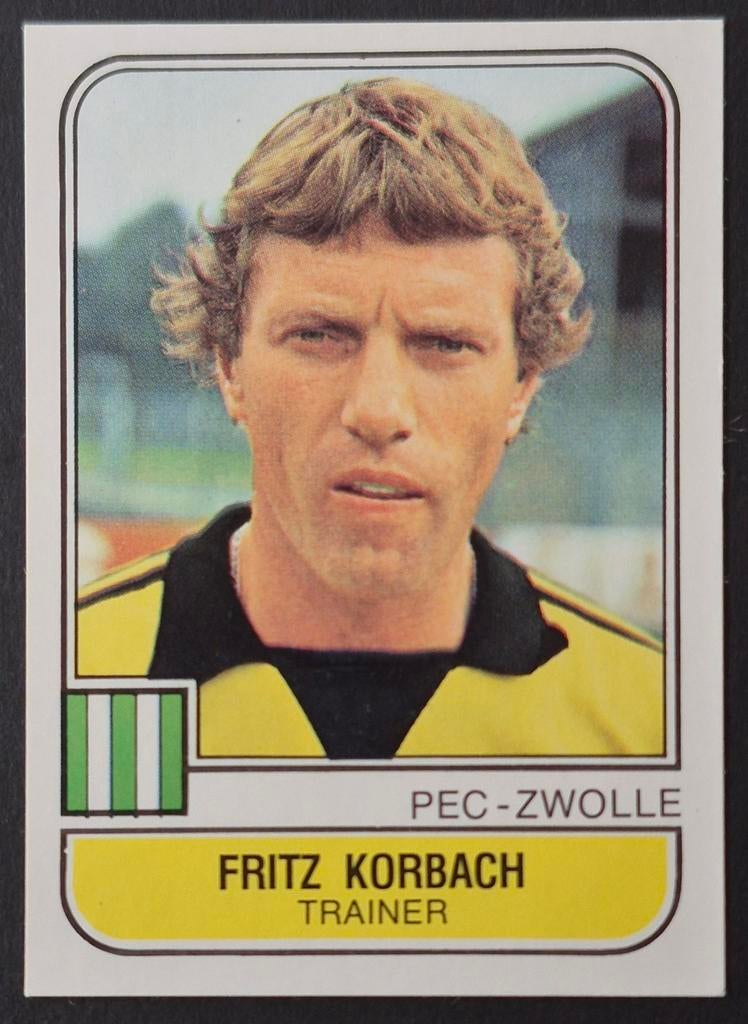 Panini sticker Fritz Korbach - PEC Zwolle, 1981/1982, Ophalen of Verzenden, Zo goed als nieuw