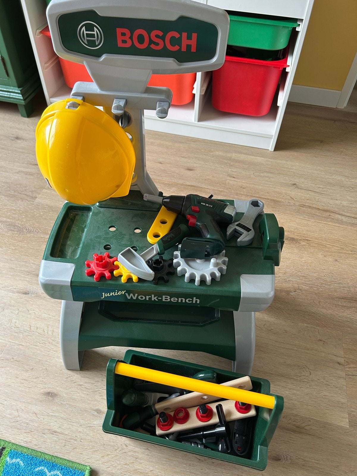 Bosch Junior Werkbank Speelgoed met Accessoires, Kinderen en Baby's, Speelgoed | Overig, Ophalen, Gebruikt, Jongen