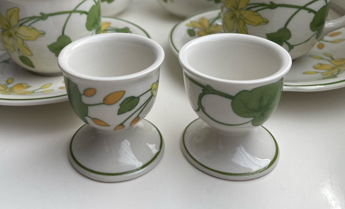 Villeroy & Boch Geraniums - eierdopje - 2 stuks - nieuw, Ophalen of Verzenden, Nieuw, Porselein, Overige stijlen