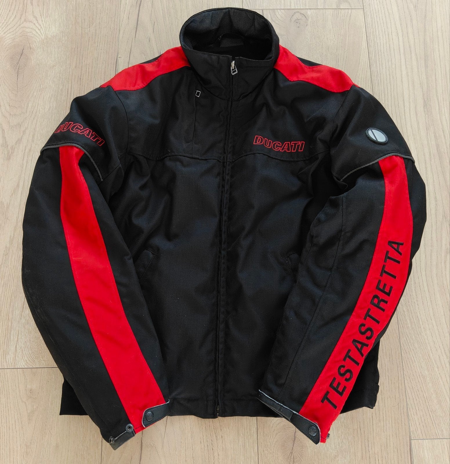 Ducati Testastretta by Dainese motorjas – maat 50, Motoren, Ophalen of Verzenden, Tweedehands, Jas | textiel