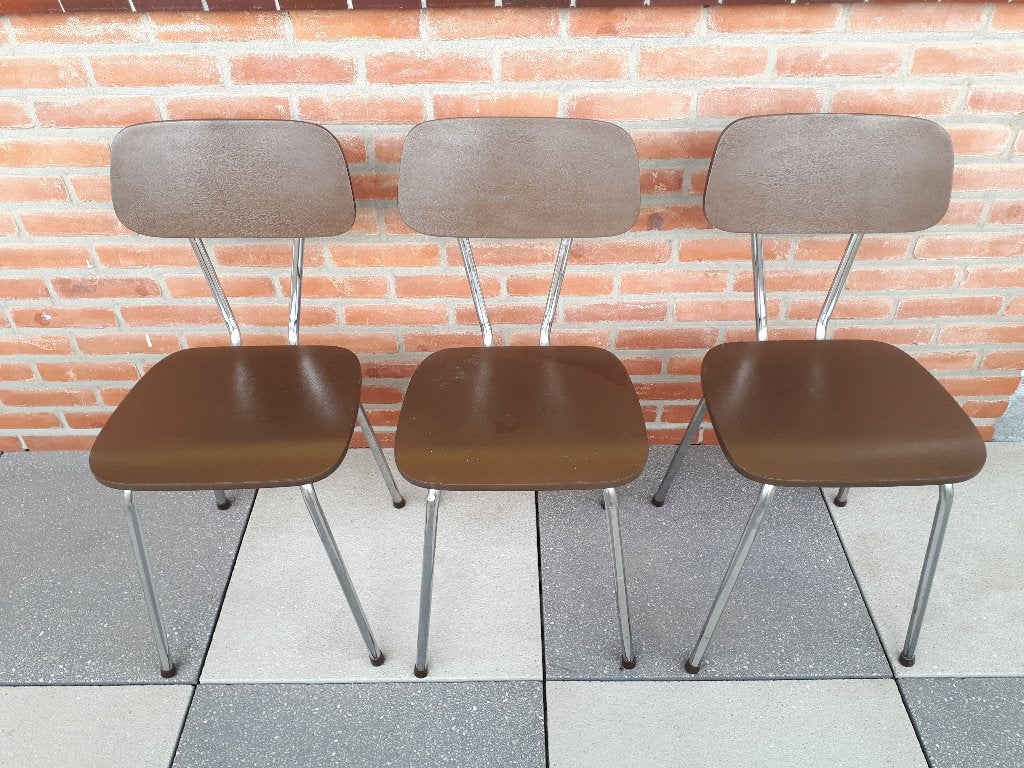 Retro keukenstoelen (1984), Huis en Inrichting, Ophalen, Gebruikt, Hout, Retro