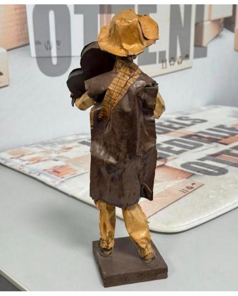 Vintage Mexicaanse Papier-Maché Pop beeldje mexico 35cm, Verzamelen, Beelden en Beeldjes, Ophalen of Verzenden, Zo goed als nieuw