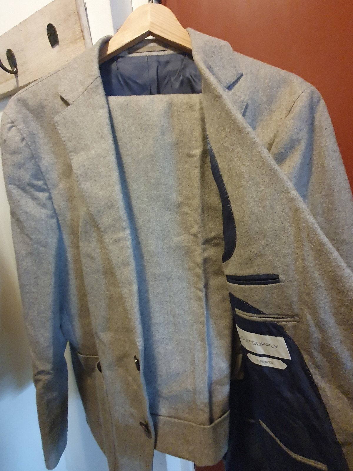 Suit supply Havana FL Pak - Grijs, Maat 50, Pure Wol, Ophalen, Maat 48/50 (M), Zo goed als nieuw, Grijs