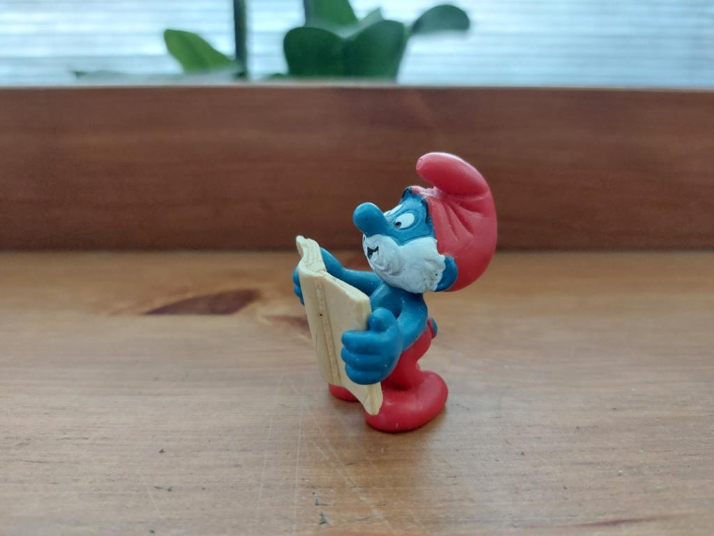 Grote smurf met boek 20174 De Smurfen, Verzamelen, Smurfen, Ophalen of Verzenden