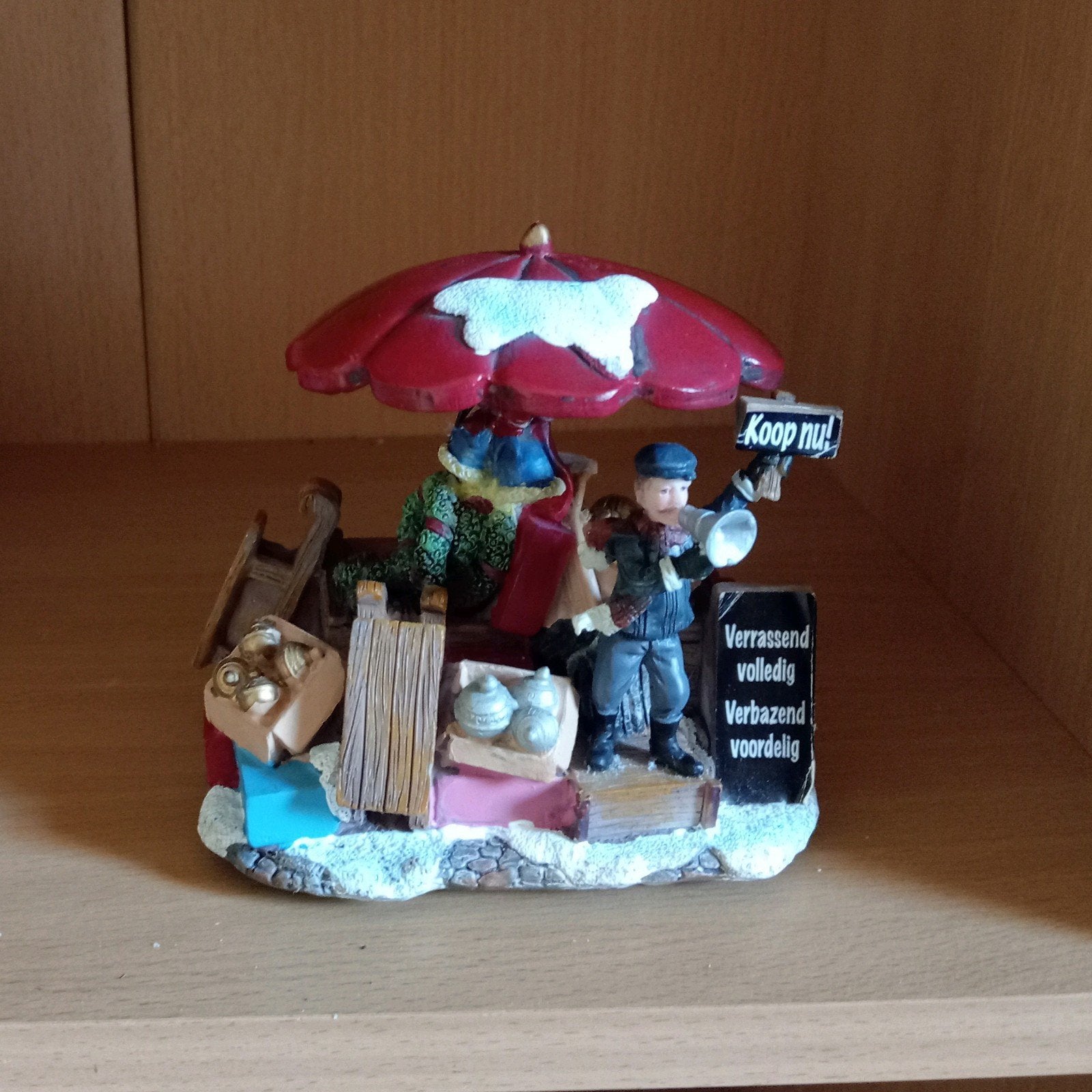 Typisch Hollands Kerstdorp Miniatuur - Marktkoopman, Ophalen of Verzenden