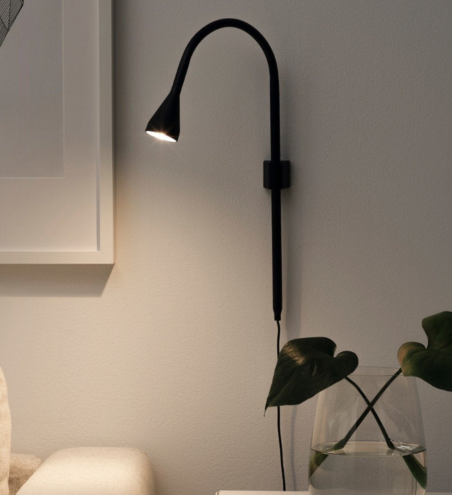 Two Led lamps NÄVLINGE, Overige materialen, Zwart, IKEA, Zo goed als nieuw