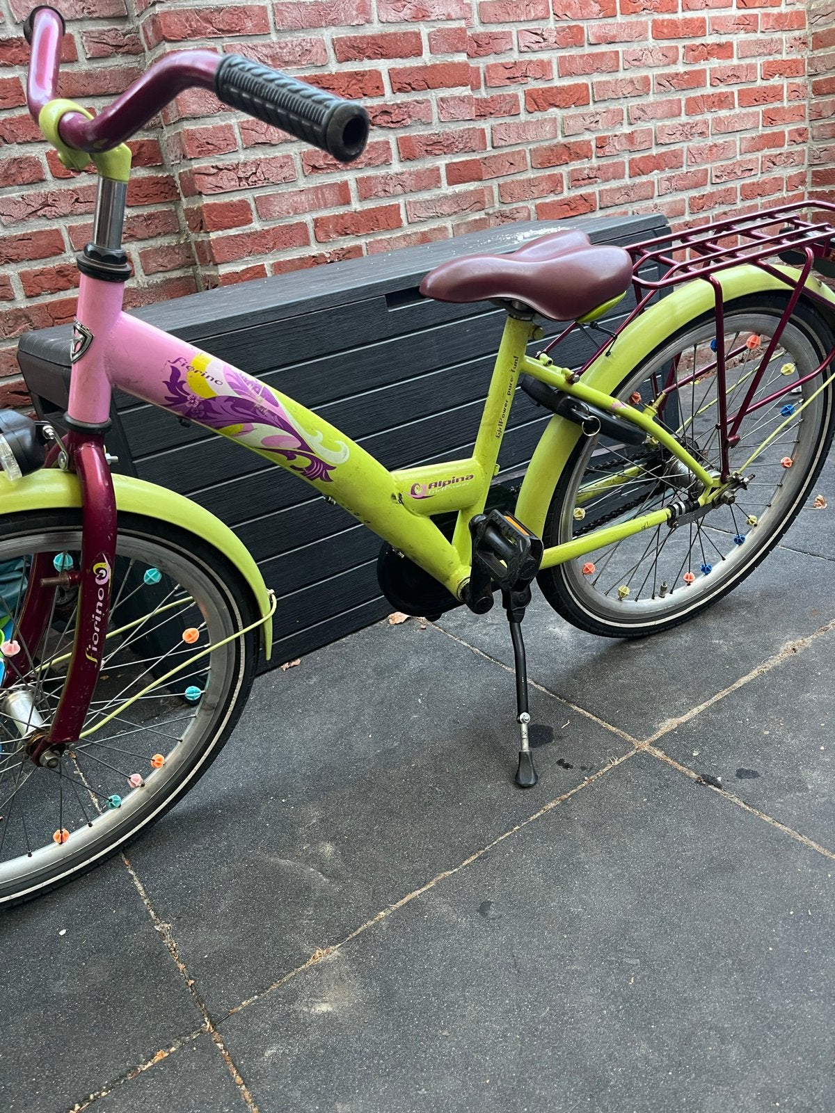 Alpina meisjesfiets 22 inch met terugtraprem, Ophalen, Gebruikt, Terugtraprem, 22 inch
