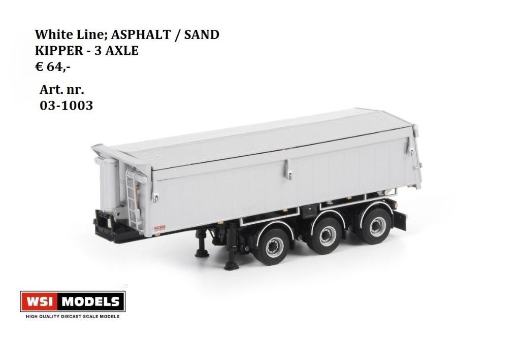 wsi models tipper asphalt sand, Ophalen of Verzenden, Nieuw, Bus of Vrachtwagen, Wsi