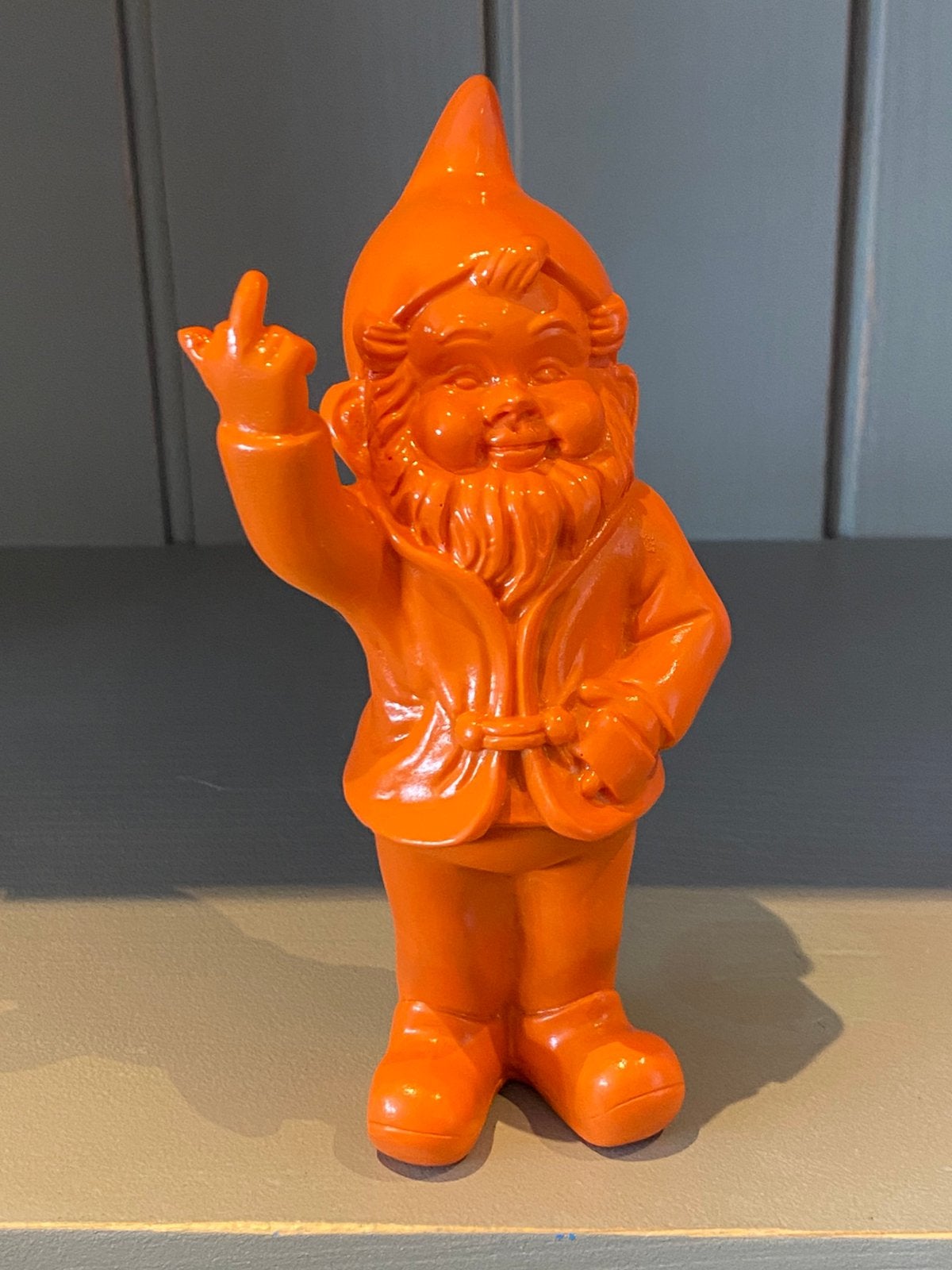 Oranje Kabouter 14cm, Tuin en Terras, Tuinbeelden, Ophalen, Zo goed als nieuw, Kunststof