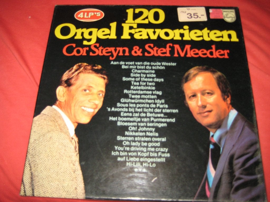 4 LPs, Cor Steyn + Stef Messler: 120 Orgel-Favoriets, Ophalen of Verzenden, Zo goed als nieuw, LP