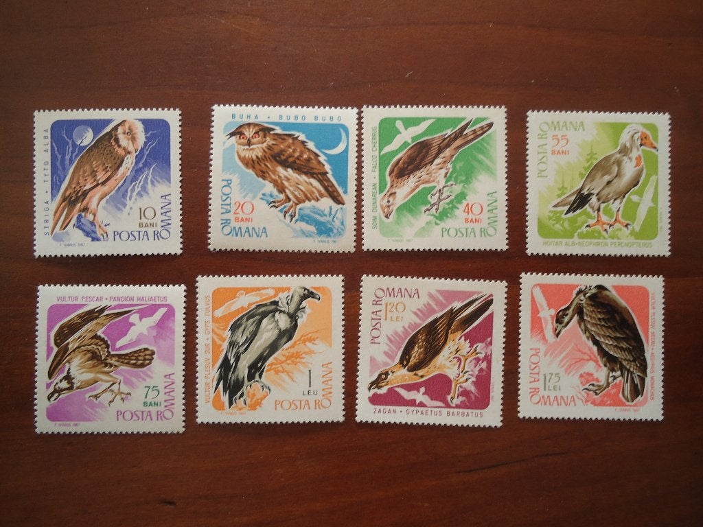 Vogels Roemenië 1967, mi. 2568-75 postfris/ongebruikt, Ophalen of Verzenden, Postfris, Dier of Natuur