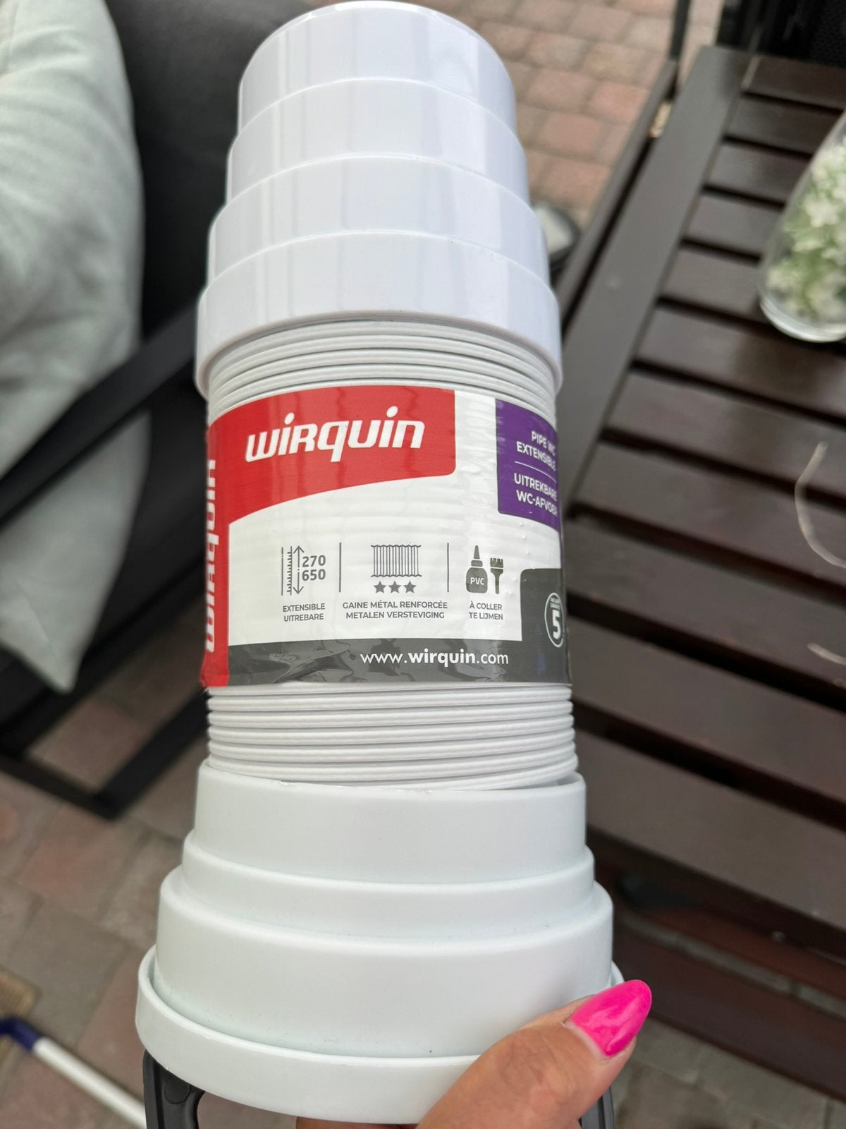 Wirquin flexibele afvoer nieuw, Ophalen, Zo goed als nieuw, Kunststof
