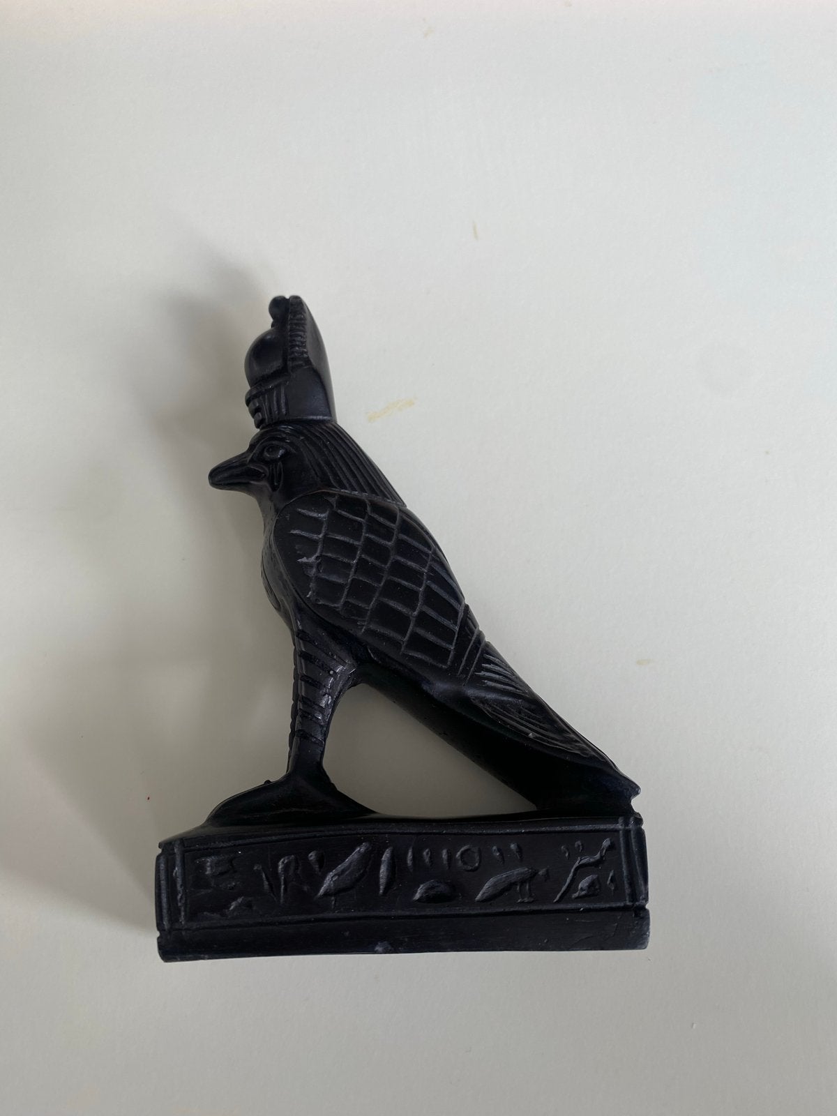 Egyptische handgemaakt Horus beeldje - Zwart, Verzamelen, Ophalen of Verzenden, Zo goed als nieuw, Religie
