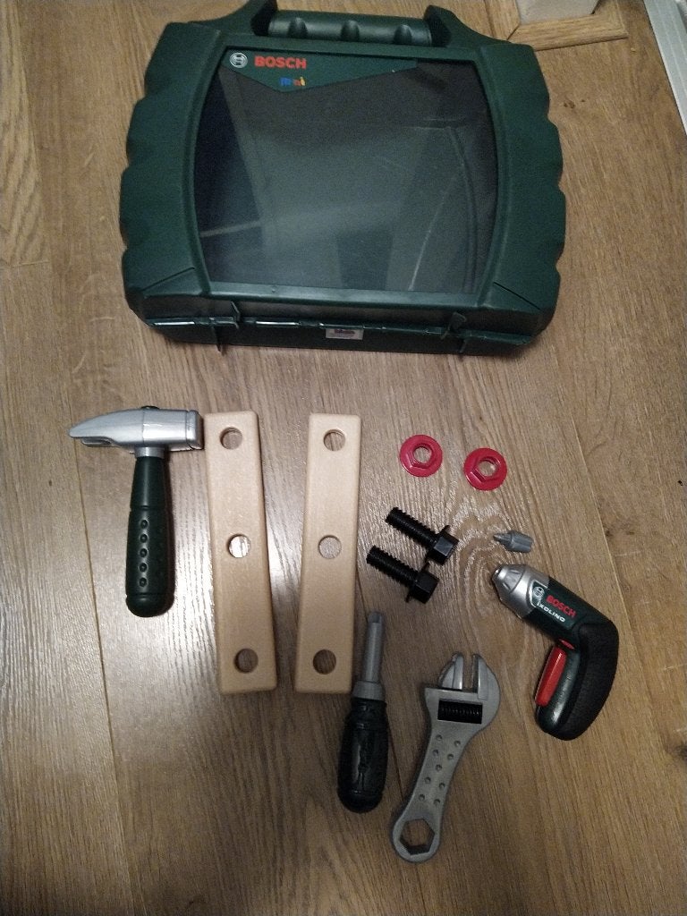 Bosch mini gereedschapskist met divers gereedschap, Ophalen of Verzenden, Gebruikt, Knutselen