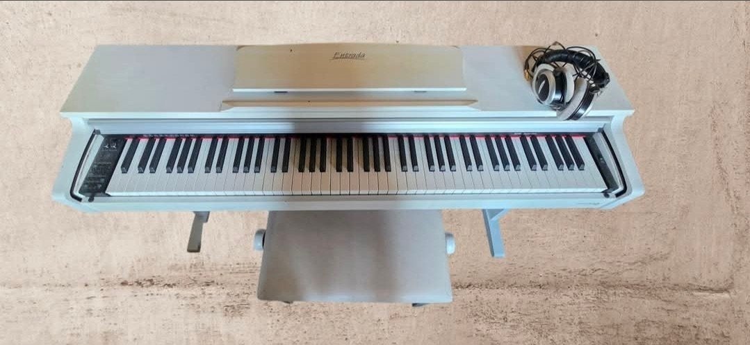 Elektrische piano, Entrada d110 met koptelefoon en kruk, Ophalen, Gebruikt, Wit, Piano