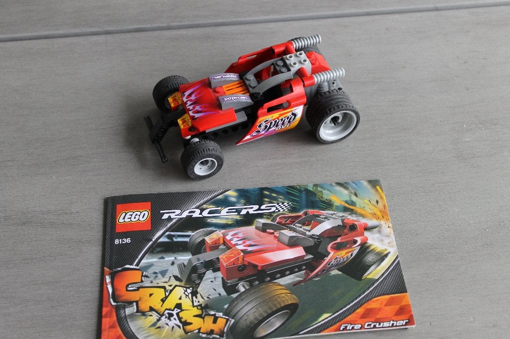 lego racers fire crusher 8136, Lego, Compleet, Ophalen of Verzenden, Zo goed als nieuw