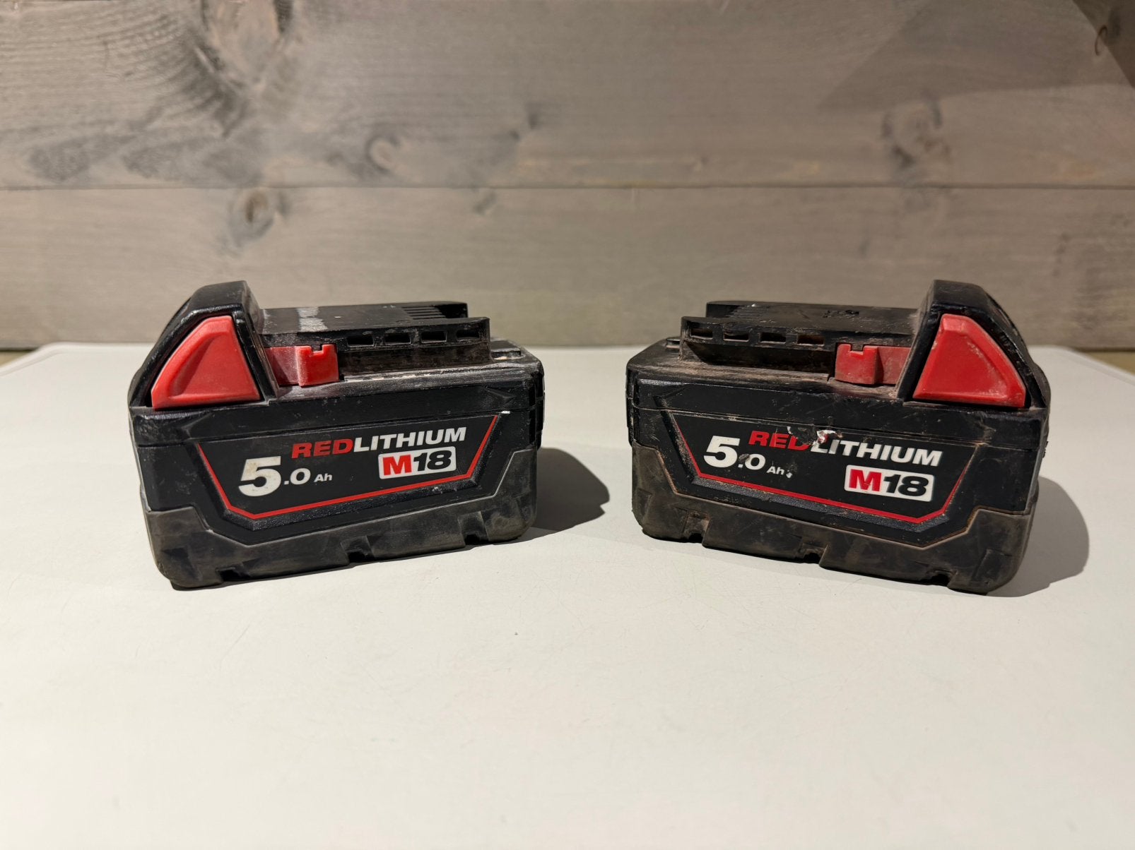 Milwaukee M18 B5 18V Li-Ion batt - 5.0Ah, Ophalen of Verzenden, Zo goed als nieuw, Nvt, Nvt