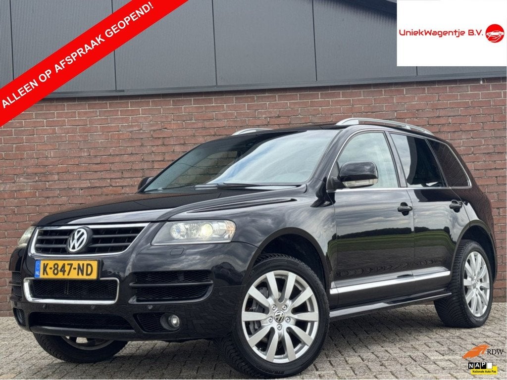 Volkswagen Touareg 4.2 V8 | LIMITED EDITION! | TREKHAAK!, Auto's, Volkswagen, Automaat, Zwart, Leder, Vierwielaandrijving