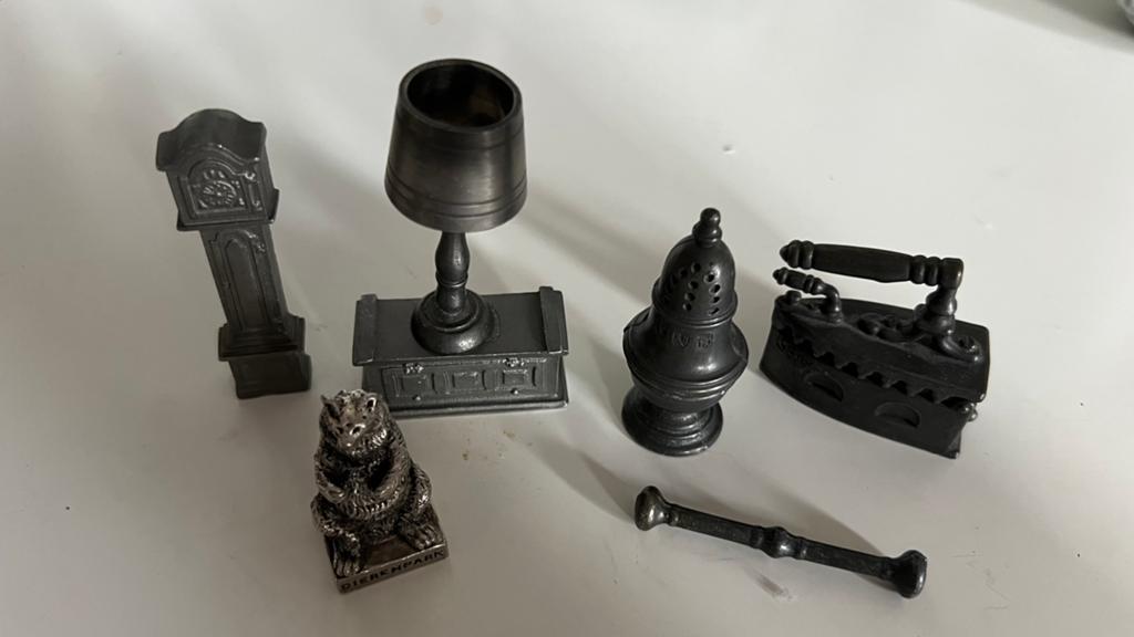 Partij / set van 7 vintage tinnen miniaturen Beer Amersfoort, Ophalen of Verzenden, Zo goed als nieuw