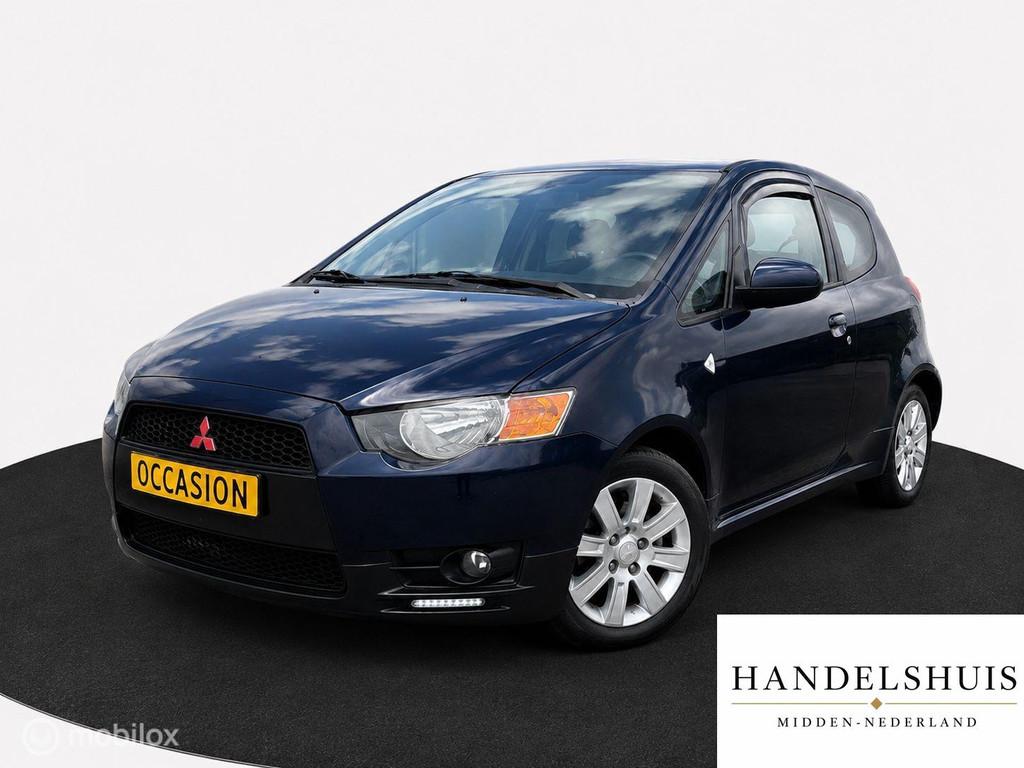 Mitsubishi Colt 1.3 AircoNaviParksensorStoelverwarmdVelgen, Voorwielaandrijving, Stof, Gebruikt, Blauw